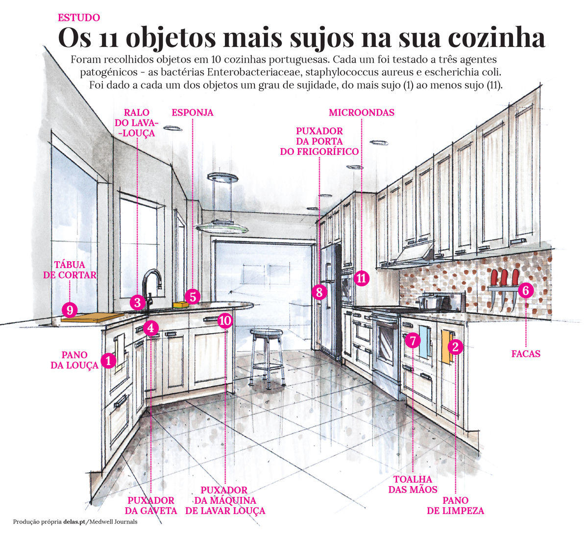 11 objetos mais sujos da sua cozinha