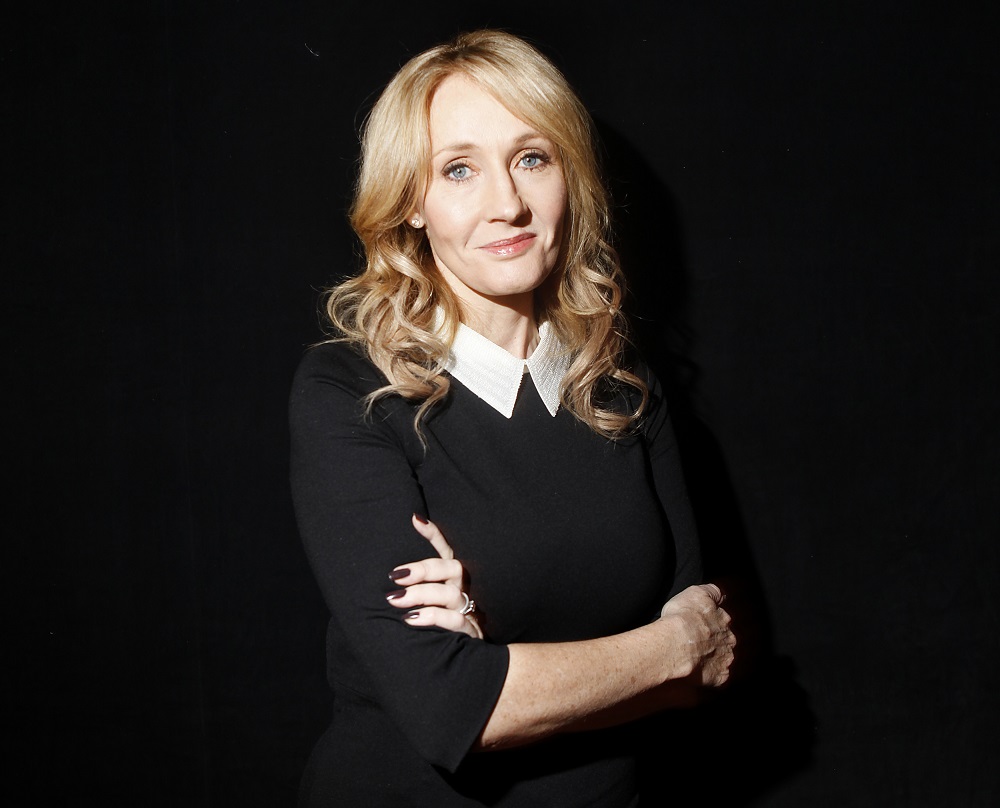 Author J.K. Rowling poses for a portrait while publicizing her adult fiction book "The Casual Vacancy" at Lincoln Center in New York October 16, 2012. REUTERS/Carlo Allegri (UNITED STATES - Tags: ENTERTAINMENT PROFILE SOCIETY PORTRAIT) - RTR398HR