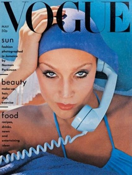 A capa que Jerry Hall protagonizou para a 'Vogue' em 1975
