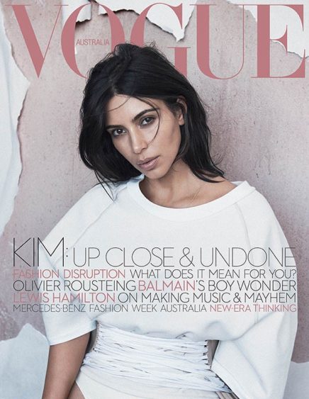 A capa da 'Vogue' com Kim Kardashian