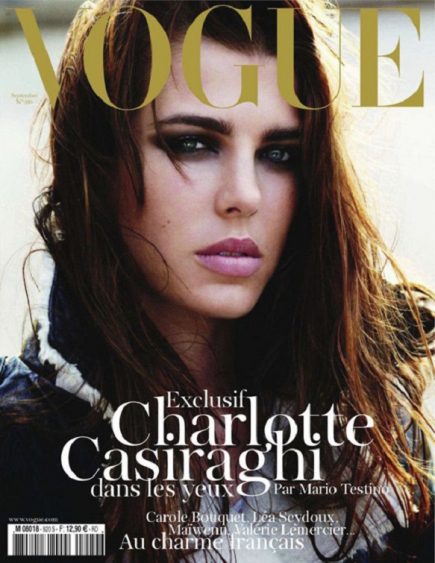 Charlotte Casiraghi na capa da 'Vogue' francesa, em 2011