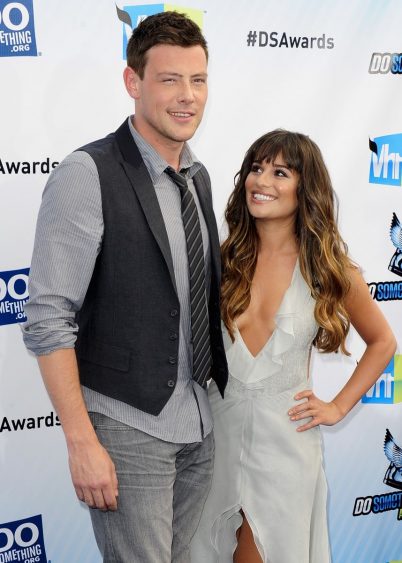 Actors Cory Monteith (L) and Lea Michele arrive at the "Do Something Awards" in Santa Monica, California August 19, 2012. REUTERS/Gus Ruelas (UNITED STATES - Tags: ENTERTAINMENT) - RTR36ZDR