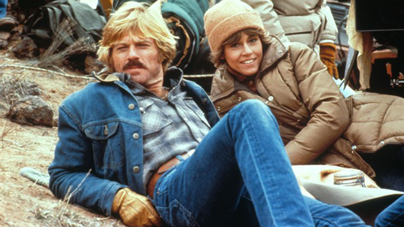 Os atores no filme 'O Cowboy Elétrico', de 1979