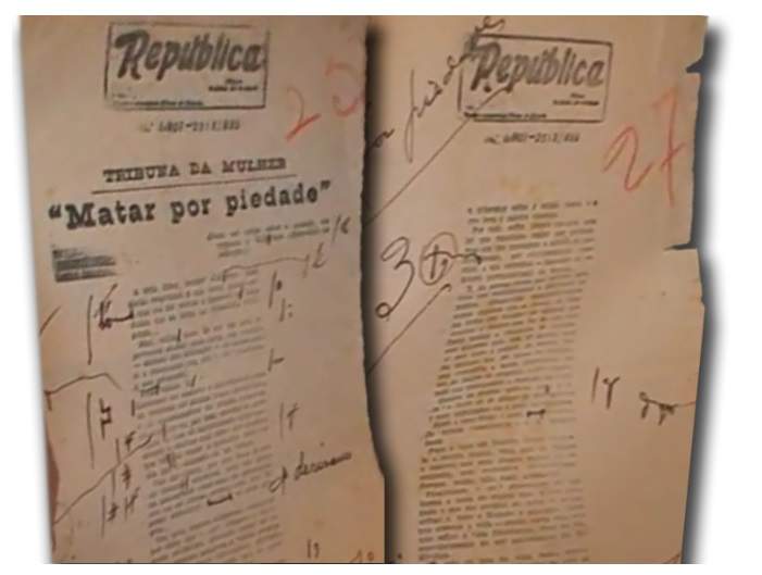 Dois artigos enviados em 1935 para o jornal República - sobre a Eutanásia e a Sociedade das Nações - são cortados pela Censura de Salazar