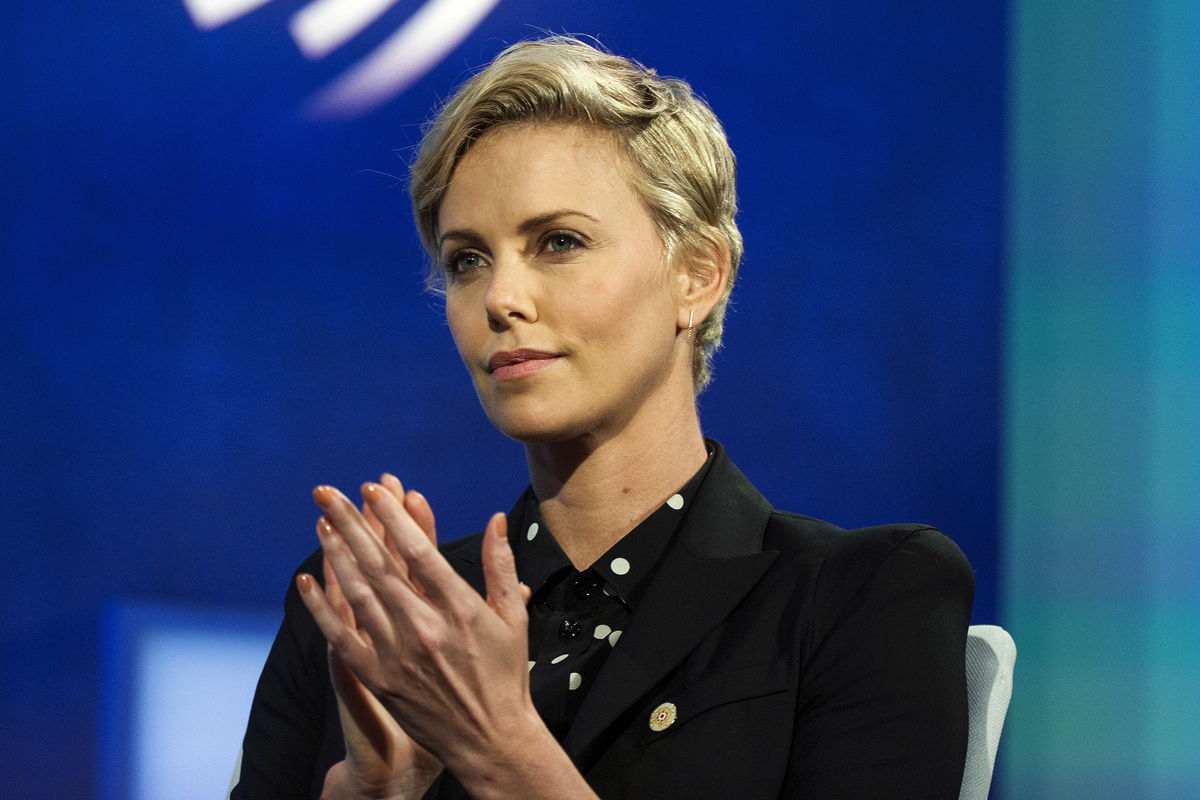 Actress and United Nations Messenger of Peace, Charlize Theron, takes part in a panel during the Clinton Global Initiative’s annual meeting in New York