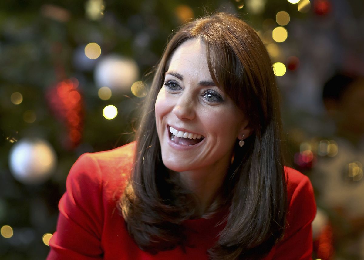 Kate Middleton foi a convidada de honra da festa de Natal do Anna Freud Centre, em Londres (REUTERS/Chris Jackson)