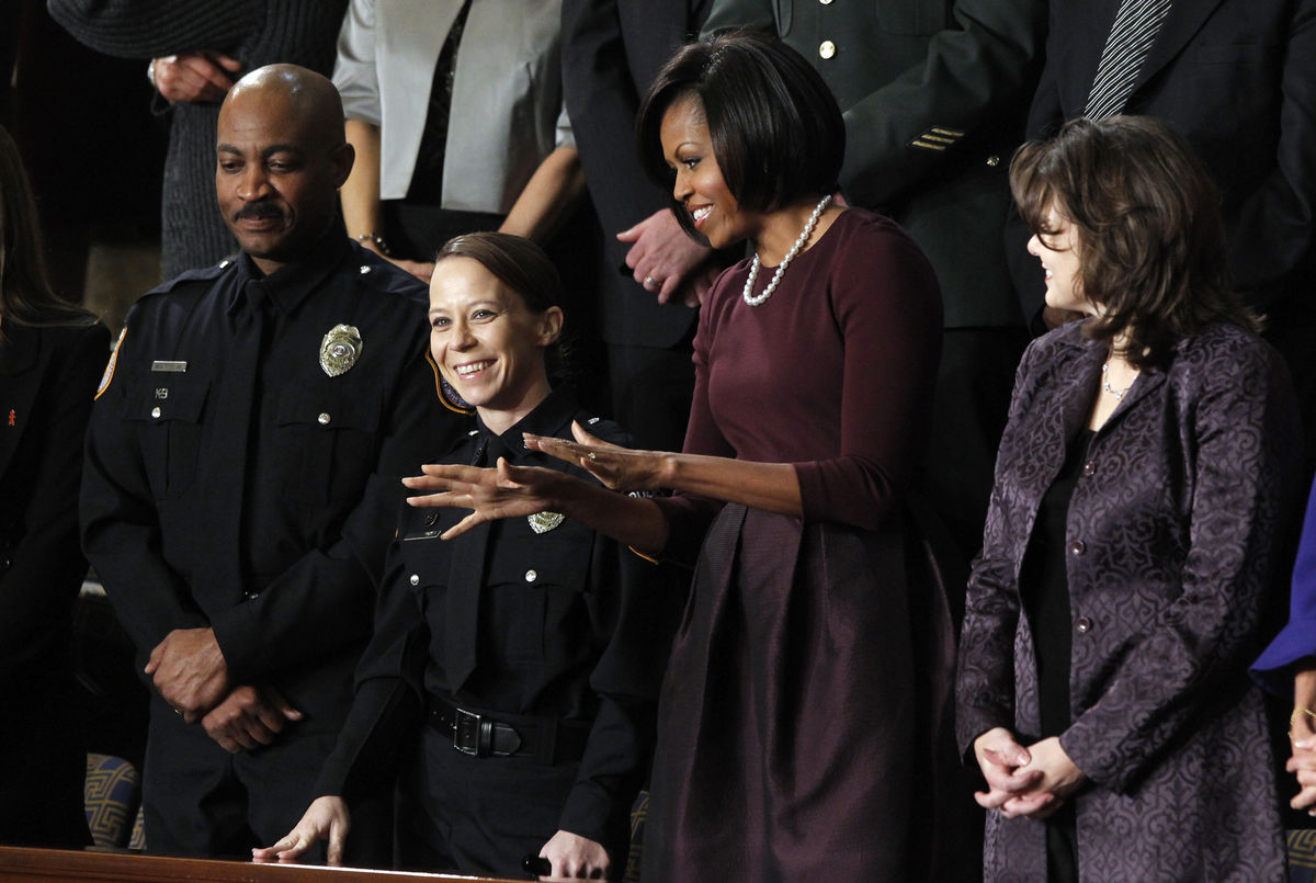 Michelle Obama no Estado da União ('State of the Union') em 2010 (REUTERS/Jason Reed)