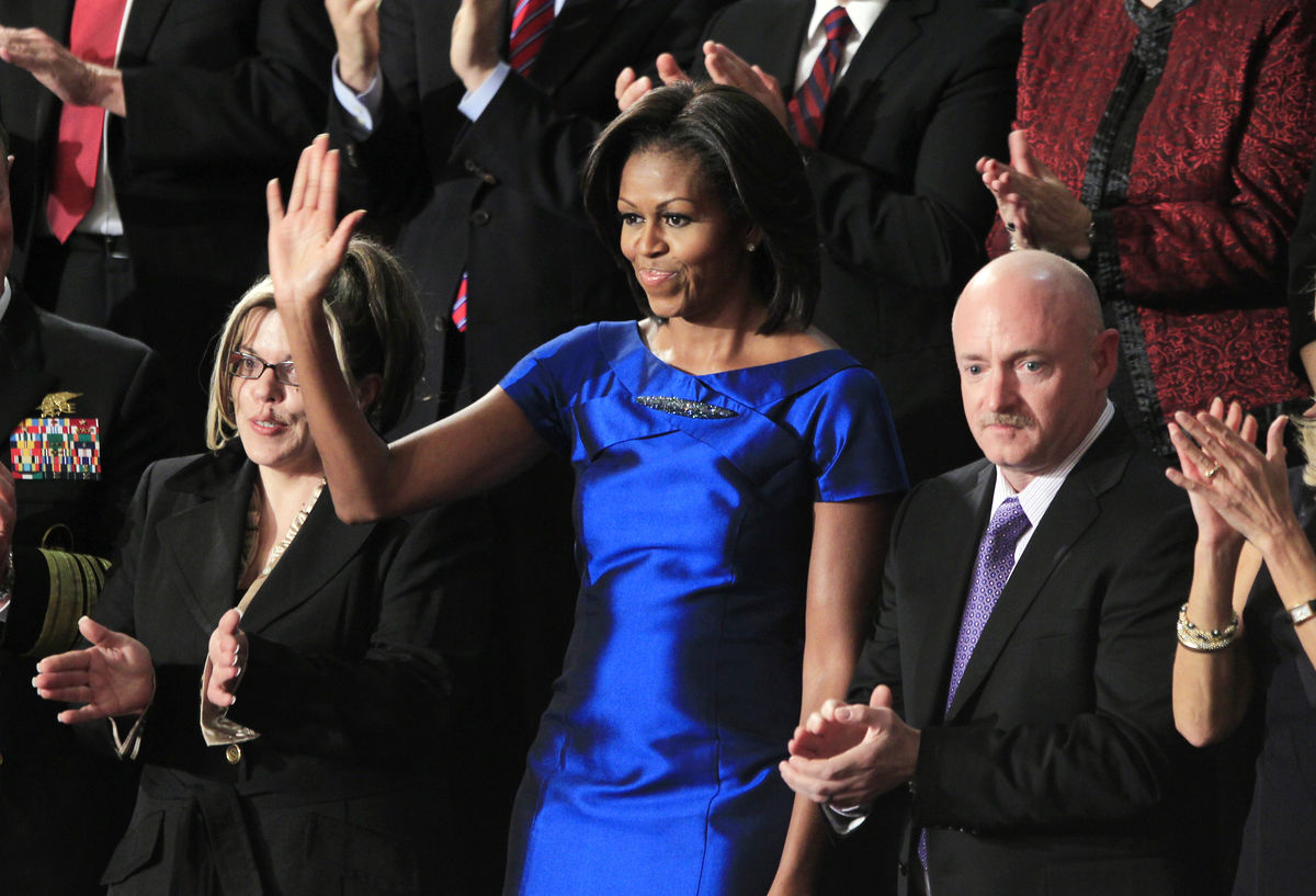 Michelle Obama no Estado da União ('State of the Union') em 2012 (REUTERS/Jason Reed)