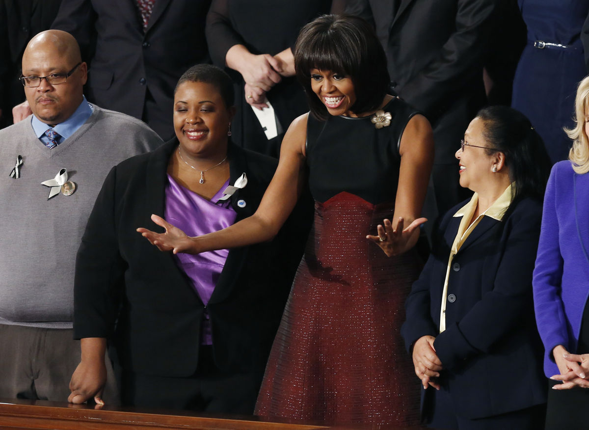 Michelle Obama no Estado da União ('State of the Union') em 2013 (REUTERS/Jonathan Ernst)
