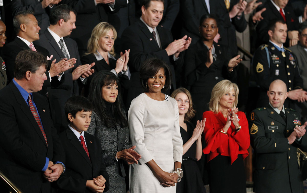 Michelle Obama no Estado da União ('State of the Union') em 2011 (REUTERS/Jim Young)
