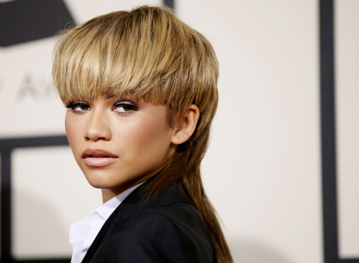 Singer Zendaya arrives at the 58th Grammy Awards in Los Angeles