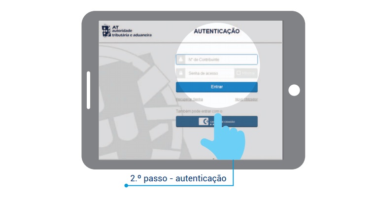 Utilize a sua senha de acesso para entrar no Portal das Finanças (Imagem: Portal das Finanças)