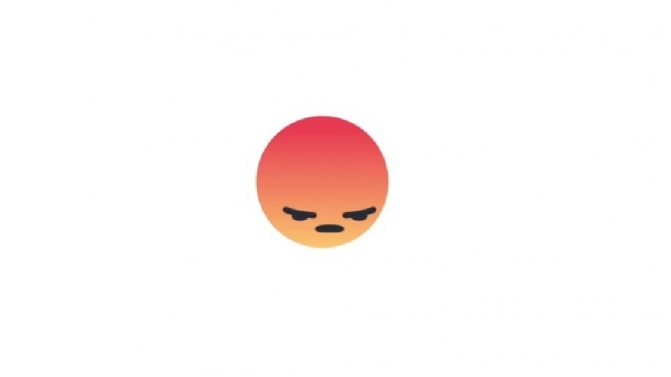 Não utilize o emoji 'zangado' em posts políticos com os quais não concorda