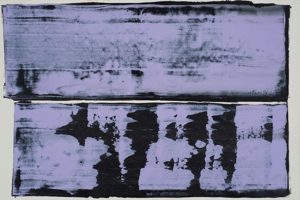5.BELO-GALSTERER.Pedro Calapez C+®u Sombrio -Dark Sky-, 2012, Acrylic on paper, 103,5 x 153,5 cm