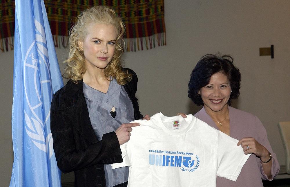 Actress Nicole Kidman is introduced as a Goodwill Ambassador at the United Nations in New York