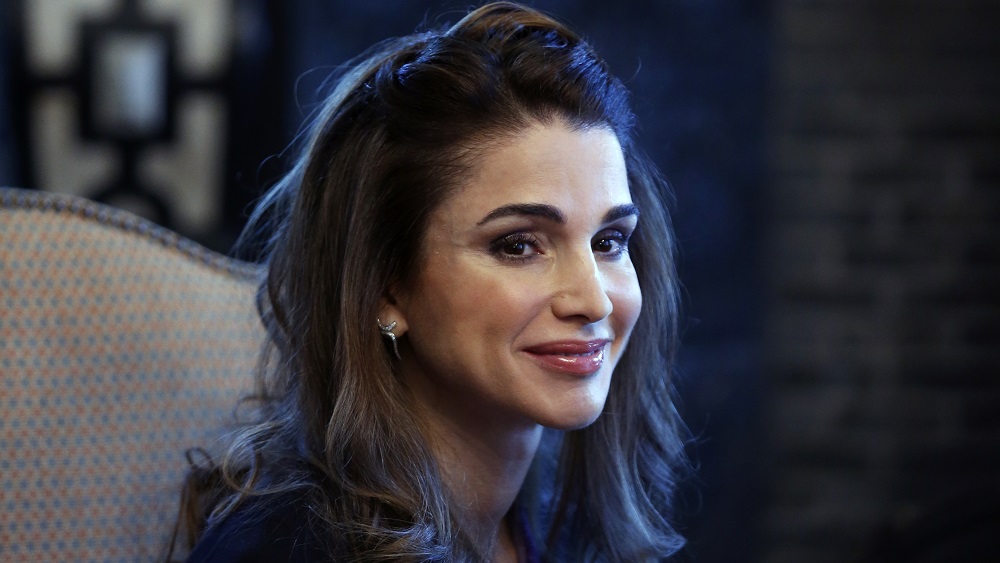 Jordan's Queen Rania attends a meeting with Belgium's PM Michel at Val Duchesse castle in Brussels