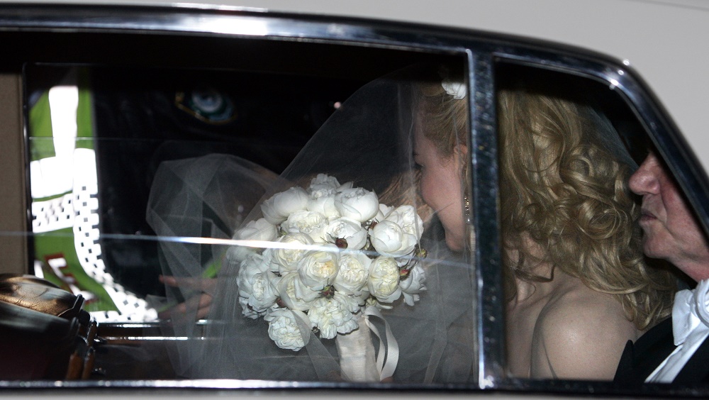 Kidman arrives at Saint Patrick’s estate with her father Anthony before her wedding to Urban in Sydney