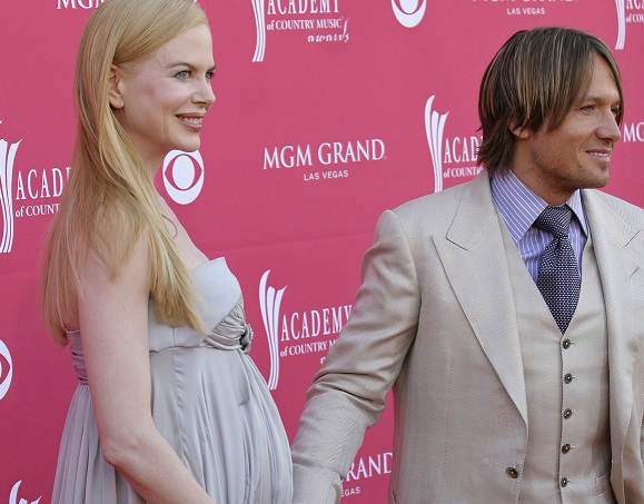 Actress Nicole Kidman and husband arrive at the 43rd Annual Academy of Country Music Awards show in Las Vegas