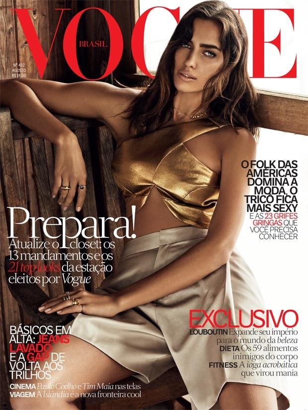 Na 'Vogue Brasil', em agosto de 2014