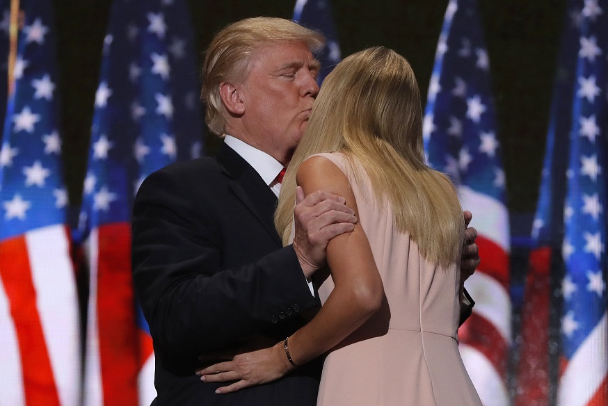 Donald Trump e a filha juntos na Convenção do Partido Republicano