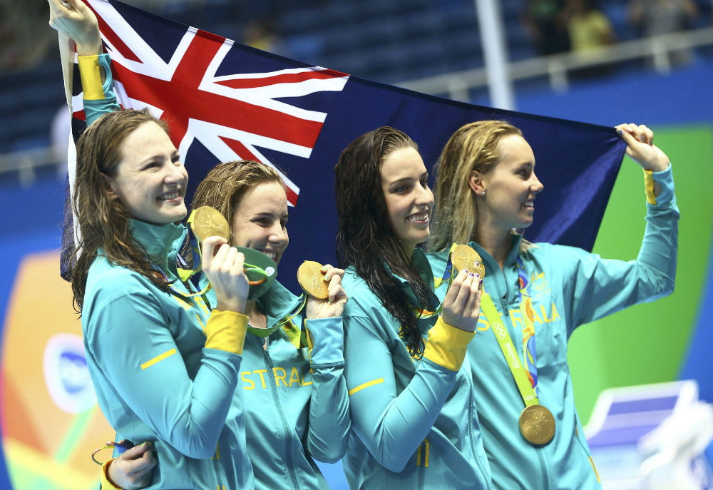 4 Emma Mckeon, Brittany Elmslie, Bronte Campbell e Cate Campbell