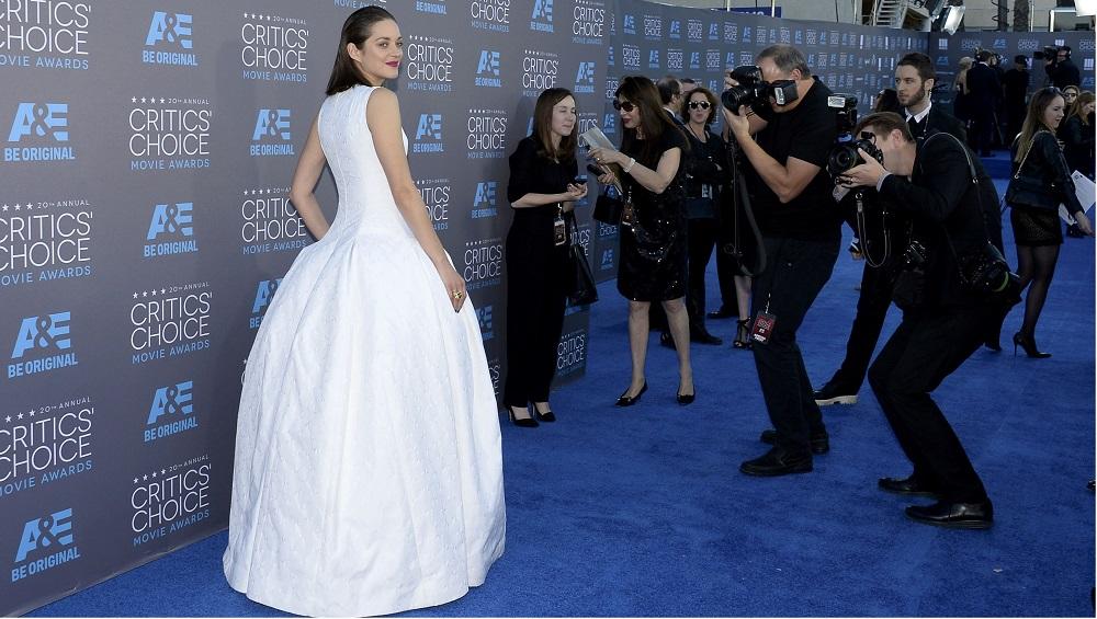 Actress Marion Cotillard arrives at the 20th Annual Critics’ Choice Movie Awards in Los Angeles