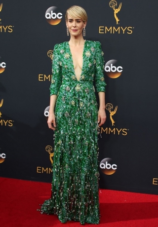 Actress Sarah Paulson arrives at the 68th Primetime Emmy Awards in Los Angeles