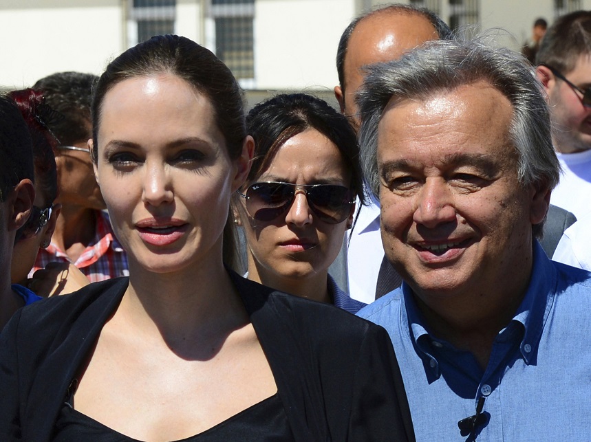 Angelina Jolie e António Guterres trabalharam várias vezes juntos pelos refugiados