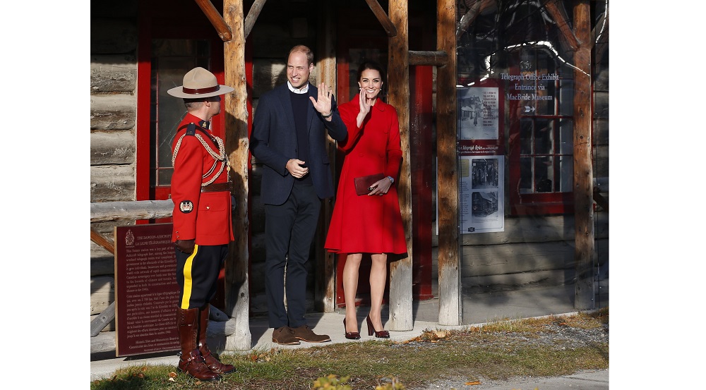 Britain’s Prince William and Catherine, Duchess of Cambridge, leave the MacBride Museum in Whitehorse, Yukon