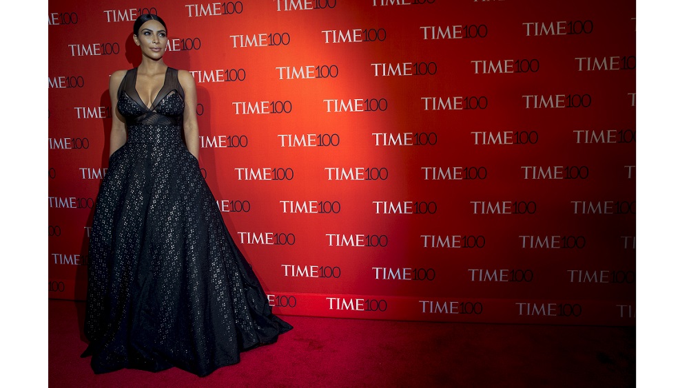 Reality TV star Kim Kardashian arrives for the TIME 100 Gala in New York