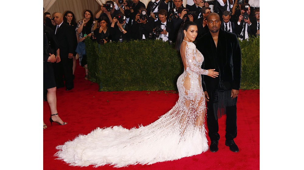 Kim Kardashian and Kanye West arrive at the Metropolitan Museum of Art Costume Institute Gala 2015 celebrating the opening of “China: Through the Looking Glass,” in Manhattan