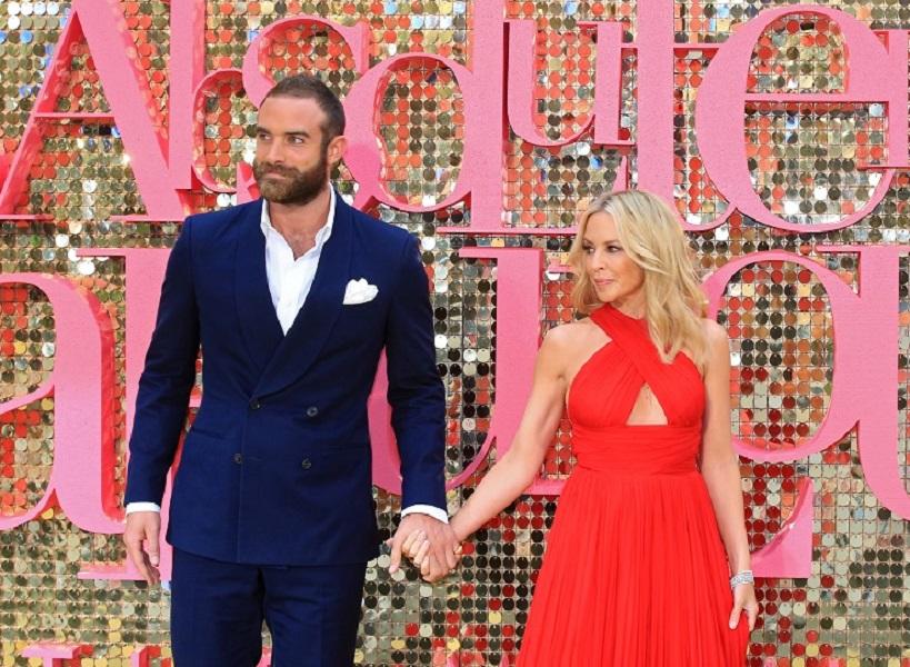 Kylie Minogue and Joshua Sasse arrive for the world premiere of ''Absolutely Fabulous'' at Leicester Square in London