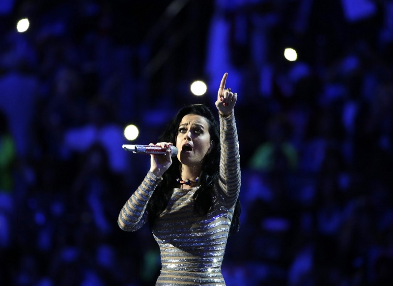 Singer Perry performs at the Democratic National Convention in Philadelphia