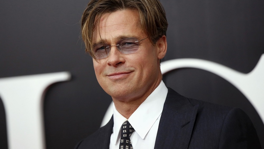 Cast member Brad Pitt poses on the red carpet at the premiere of  
