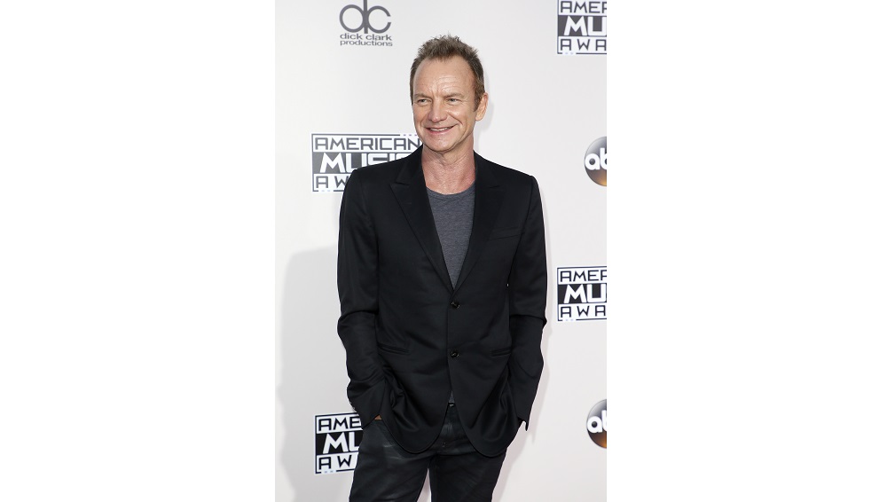 Sting arrives at the 2016 American Music Awards in Los Angeles