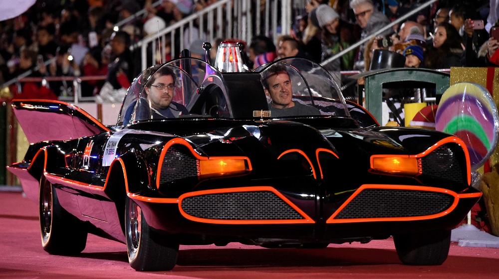 A Batmobile rides in the 85th annual Hollywood Christmas Parade in Los Angeles