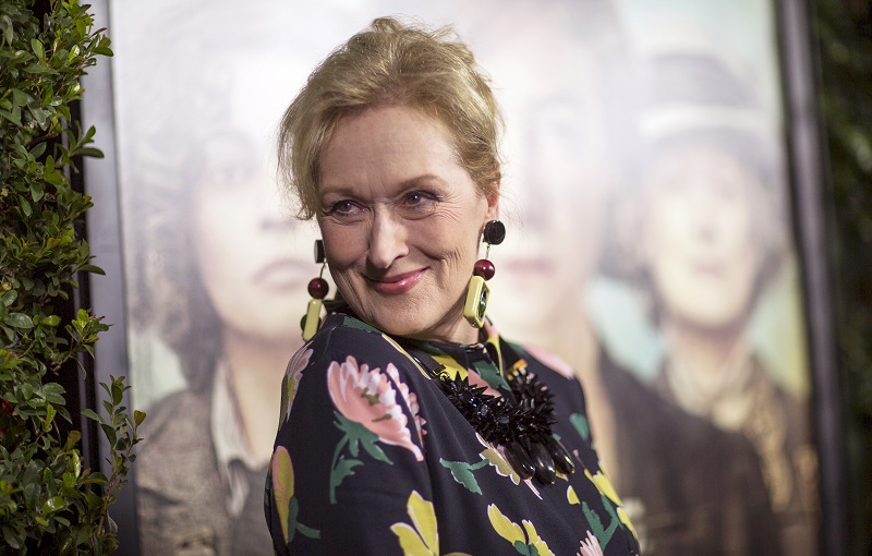 Cast member Streep poses at the premiere of 