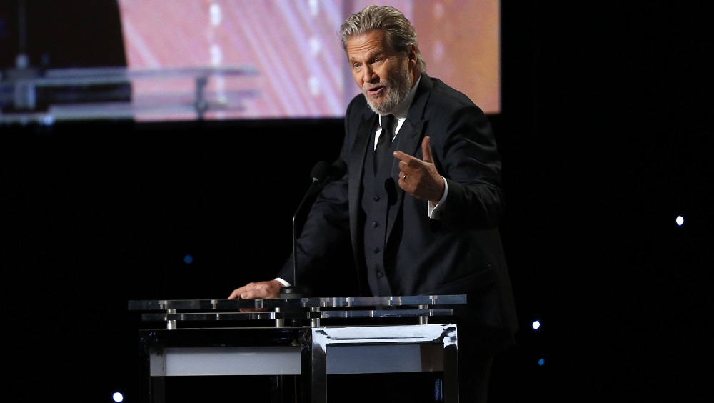 Actor Jeff Bridges speaks on stage at the 8th Annual Governors Awards in Los Angeles