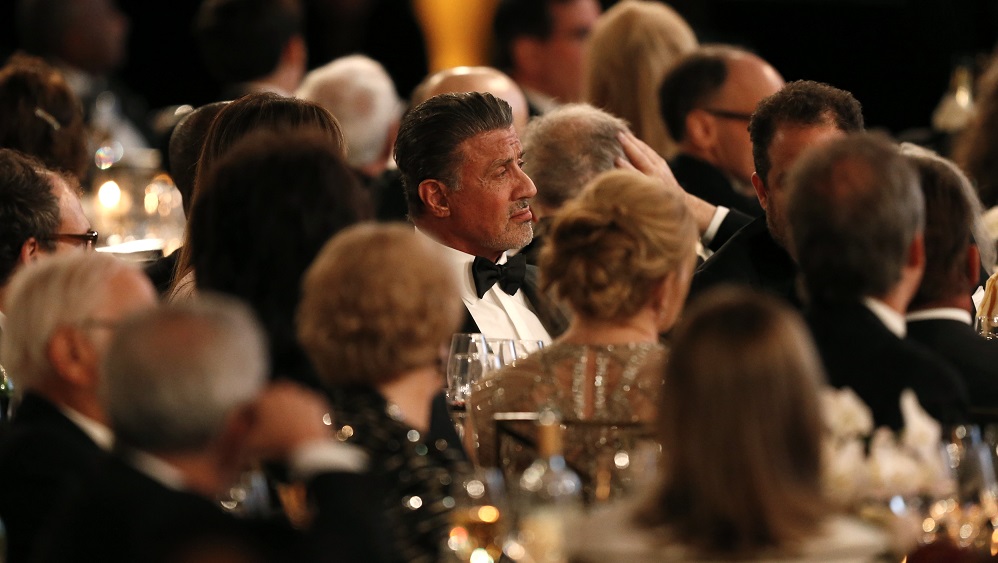 Actor Sylvester Stallone watches from the audience during the 8th Annual Governors Awards in Los Angeles