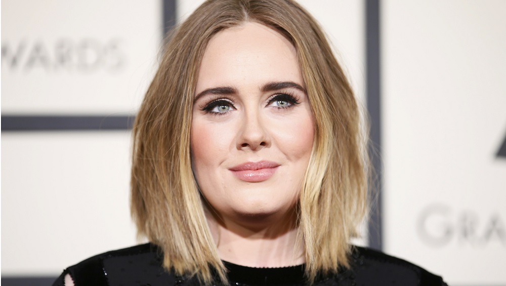 Adele arrives at the 58th Grammy Awards in Los Angeles