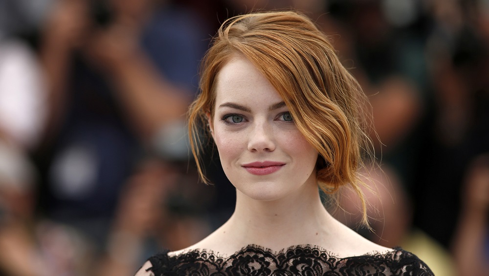 Cast member Emma Stone poses during a photocall for the film “Irrational Man” out of competition at the 68th Cannes Film Festival in Cannes