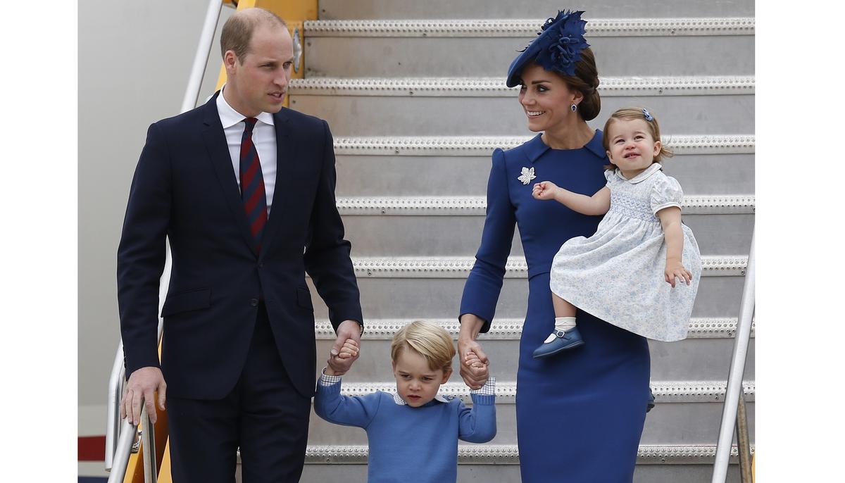 Britain’s Prince William arrives with his family for an eight day tour of western Canada