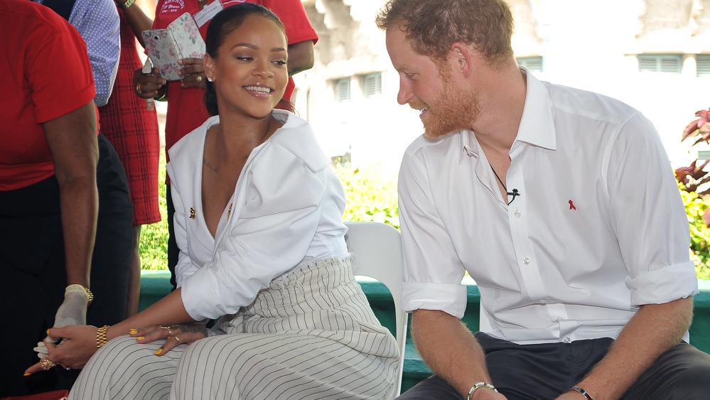 Britain's Prince Harry takes an HIV test alongside singer Rihanna to highlight World AIDS Day in Bridgetown