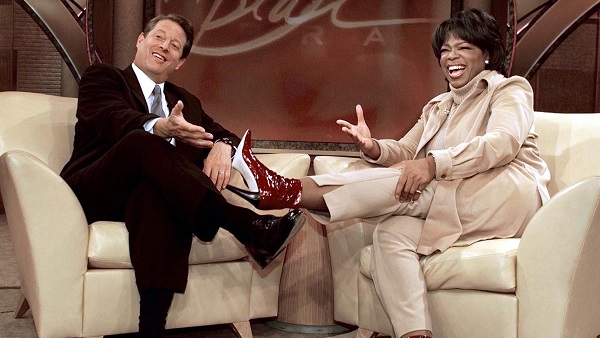 PRESIDENTIAL CANDIDATE AL GORE APPEARS ON OPRAH WINFREY SHOW IN CHICAGO.