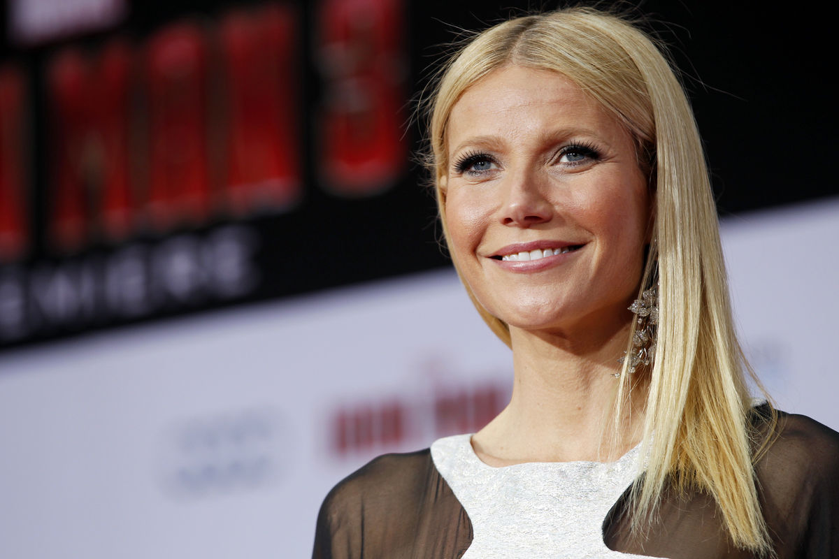 Cast member Gwyneth Paltrow poses at the premiere of “Iron Man 3” in Hollywood