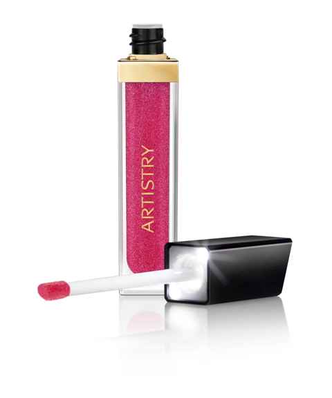 Light Up Lip Gloss product shot – Rose Petal open