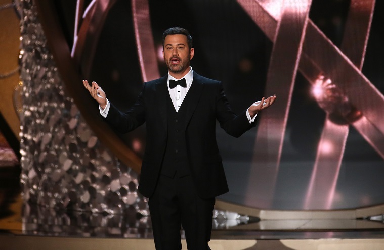 Host Jimmy Kimmel opens the show during the 68th Primetime Emmy Awards in Los Angeles