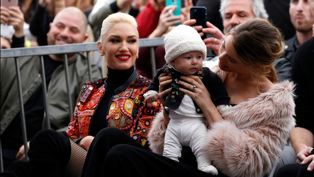 Model Prinsloo with her daughter Dusty Rose and singer Stefani attend the ceremony for the unveiling of the star for musician Adam Levine on the Hollywood Walk of Fame in the Hollywood neighborhood of Los Angeles