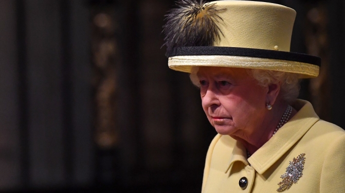 Britain’s Queen Elizabeth II attends a Commonwealth Day Service at Westminster Abbey in  London
