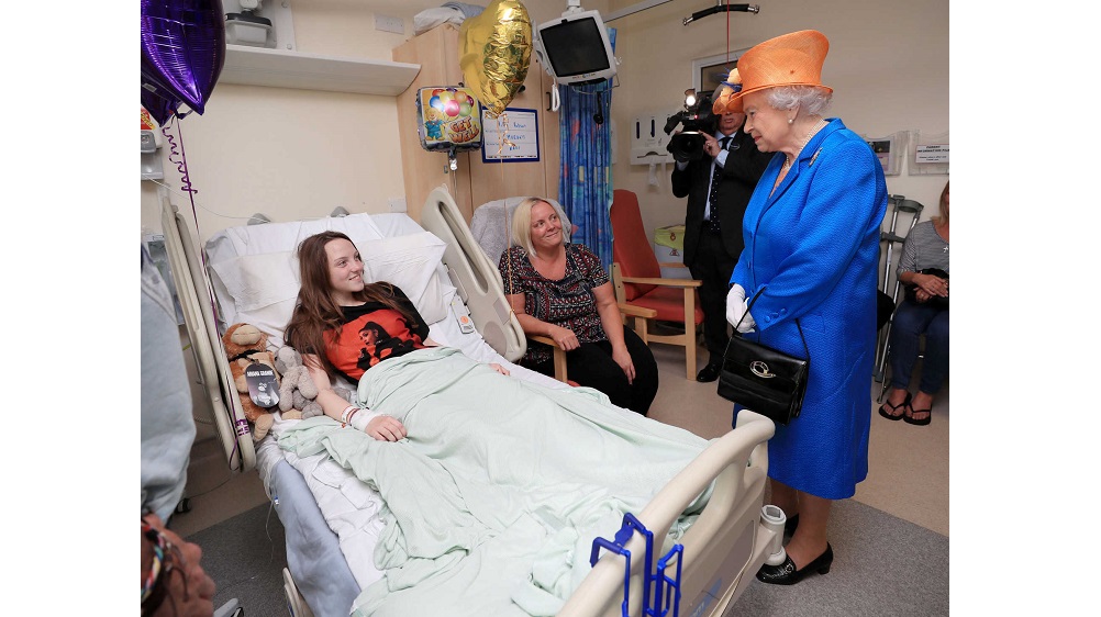 Britain’s Queen Elizabeth visits the Royal Manchester Children’s Hospital in Manchester